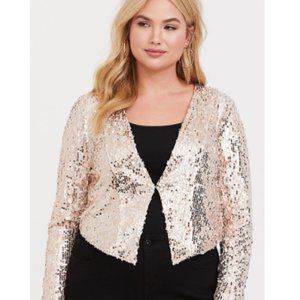 Torrid Rose Gold Sequin Blazer